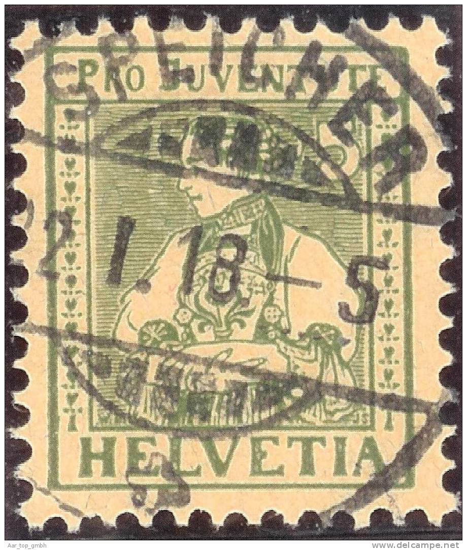 Heimat AR SPEICHER 1918-01-22 Vollstempel Pro Juventute Unterwaldnerin Zu#PJ8 Mi#134 - Oblitérés