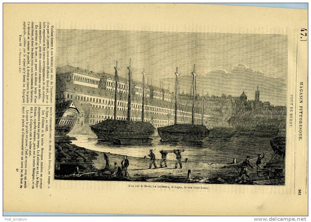 Vieux Papiers - Illustrations : Brest (Finistère) :lot D'illustrations - Other & Unclassified