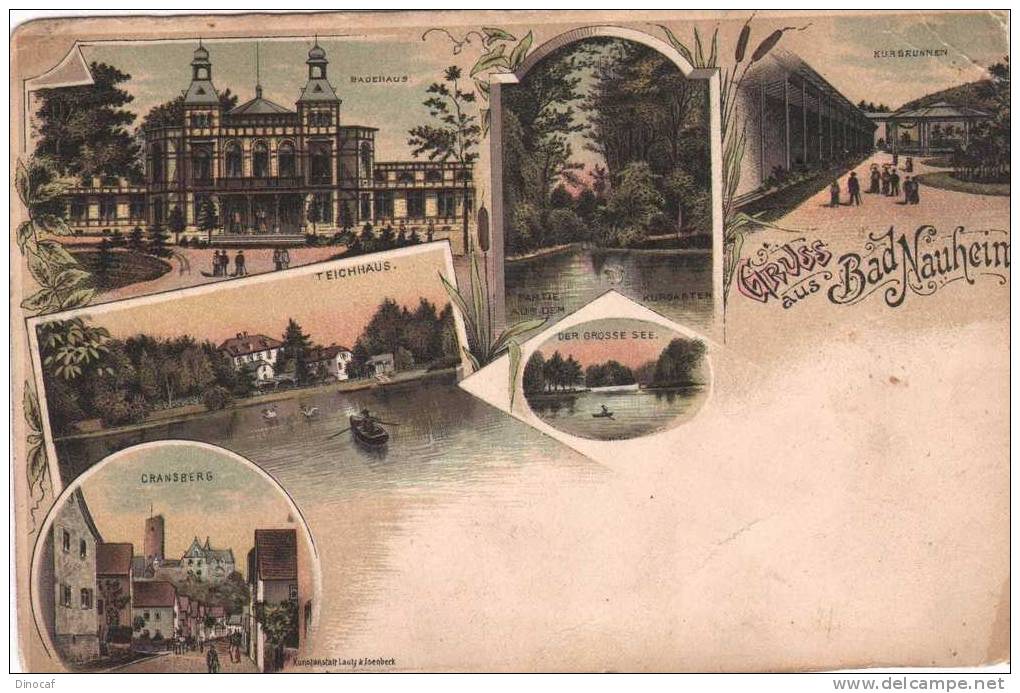 Gruss Aus Bad Nauheim - 6 Bildern - Litho - 1900 - Bad Nauheim