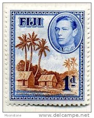 Fiji King George VI 1938 1d Brown & Blue, Hinged Mint (A) - Fiji (...-1970)