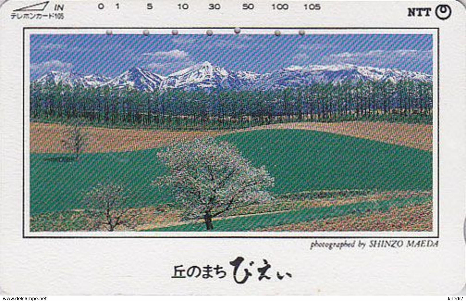 Télécarte JAPON / NTT 431-144 - Dos Sans Typo - TBE - Paysage -  Champ De Fleurs - Flower Japan Phonecard  Telefonkarte - Mountains