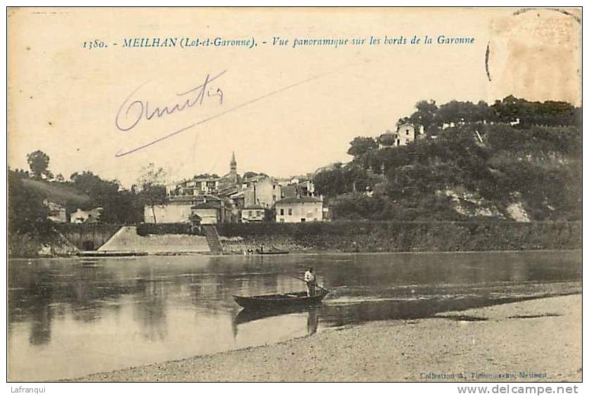 DEPT DIVERS- Lot Et Garonne - Ref B46- Meilhan -vue Panoramique Sur Les Bords De La Garonne - - Meilhan Sur Garonne