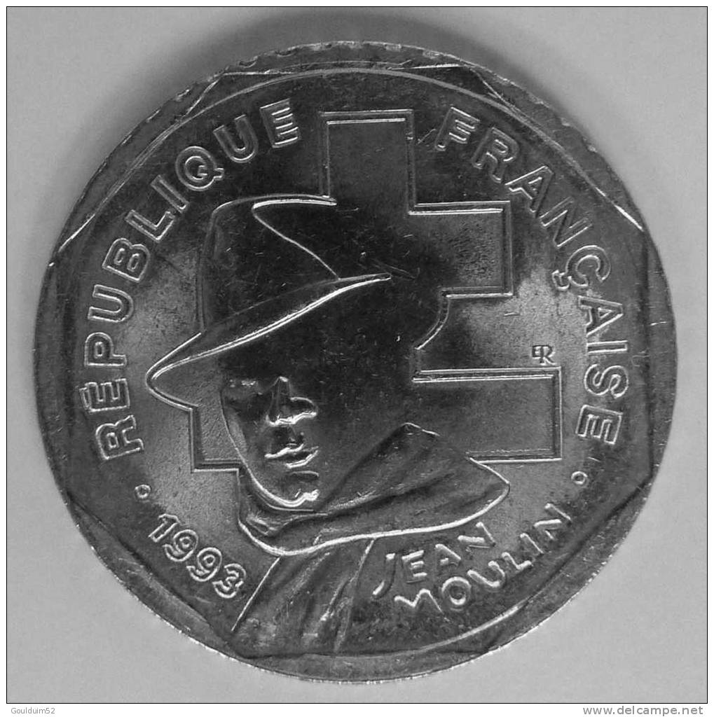 2 Francs 1993    Jean Moulin - Conmemorativos