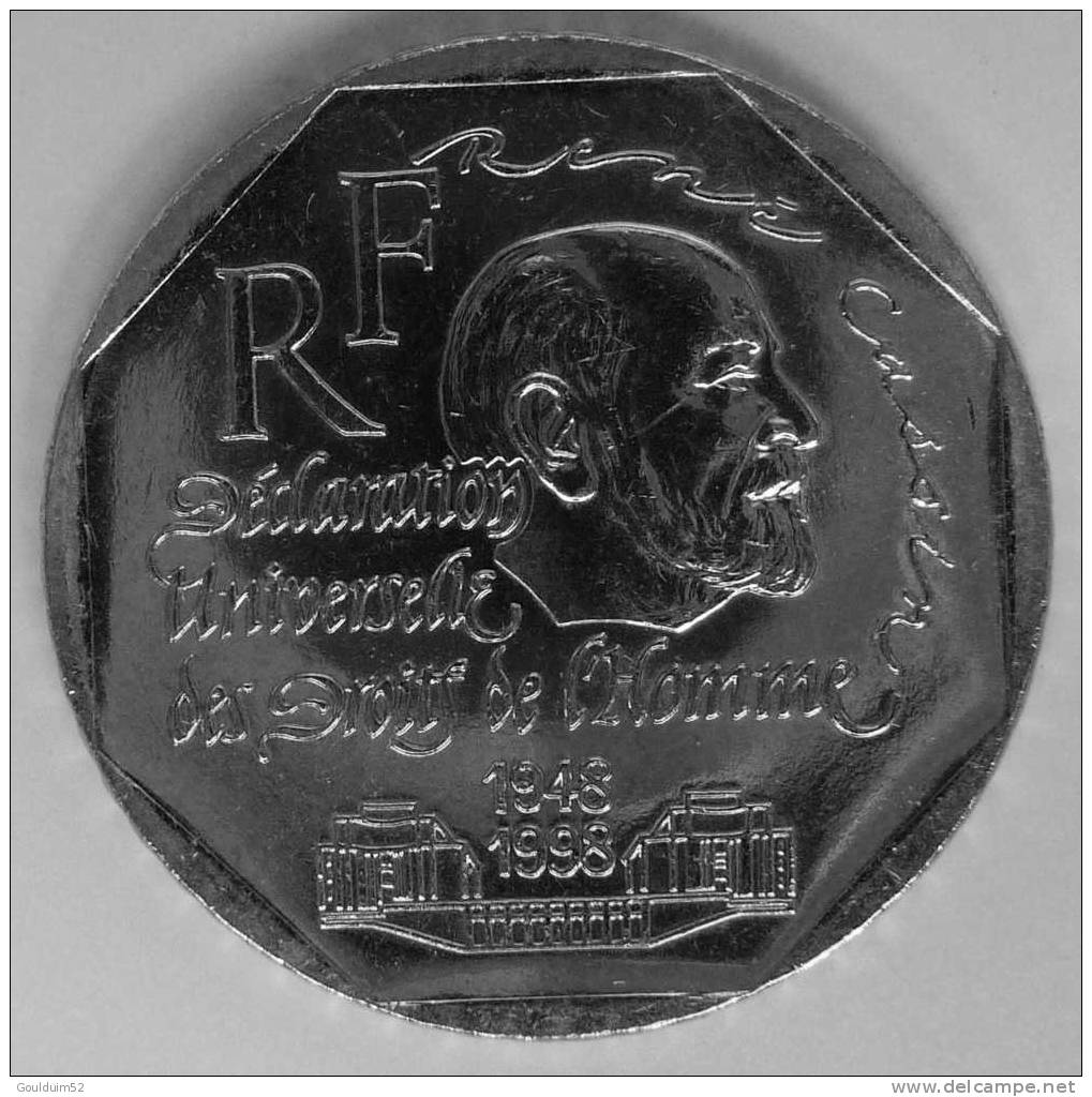 2 Francs  1998    René Cassin - Conmemorativos