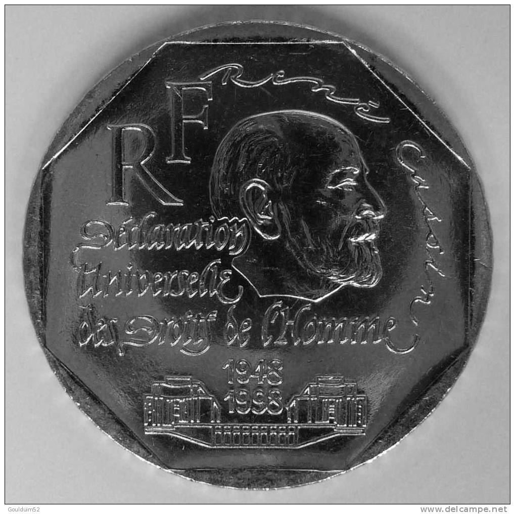 2 Francs  1998    René Cassin - Commémoratives