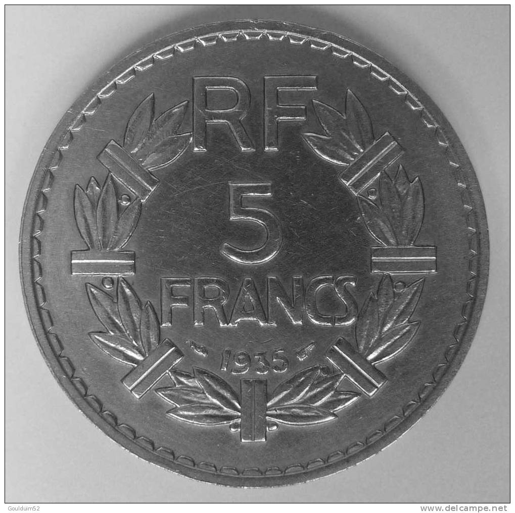 5 Francs 1935   Lavrillier - 5 Francs