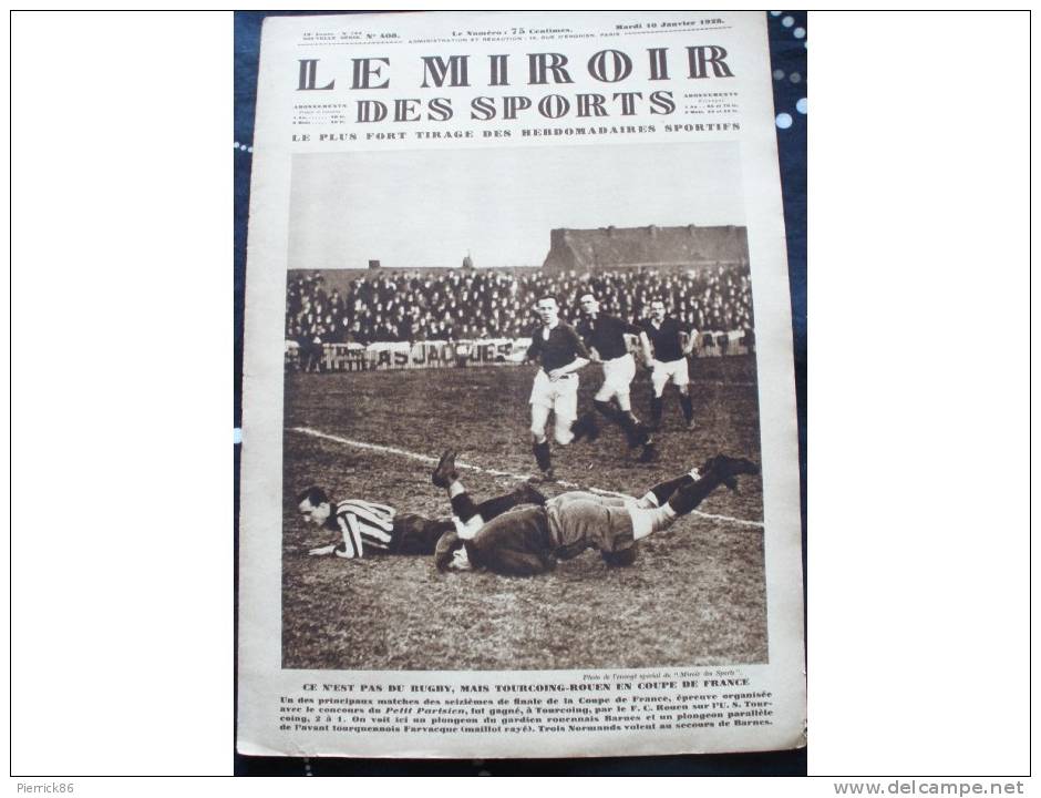 1928 YVES DU MANOIR BOXE PLADNER ASH NATATION CANOTS MOTEUR CALIFORNIE FOOTBALL COUPE DE FRANCE QUEVILLY BOULOGNE - Autres & Non Classés