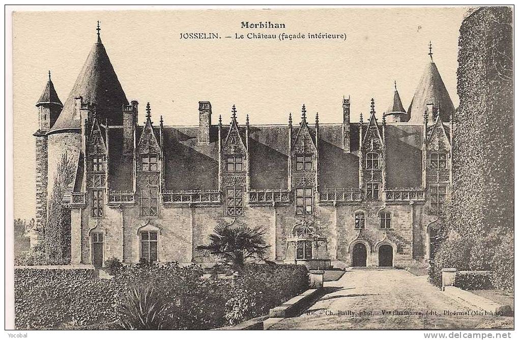 Cp , 56 , JOSSELIN , Le Château (façade Intérieure) - Josselin