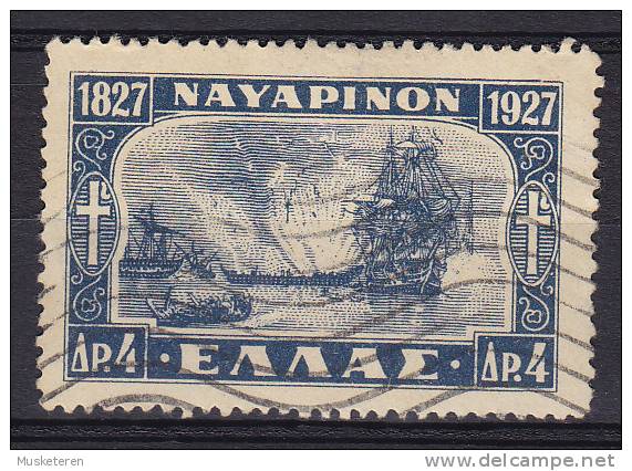 Greece 1927 Mi. 322    4 Dr Seeschlacht Von Navarino Sea Battle - Usati