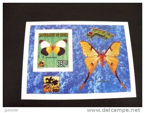 NIGER Papillons, Butterflies, Mariposas 1996  4 Blocs Non Dentelés (imperforate) Neuf Sans Charniere** MNH (4 Photos) - Papillons
