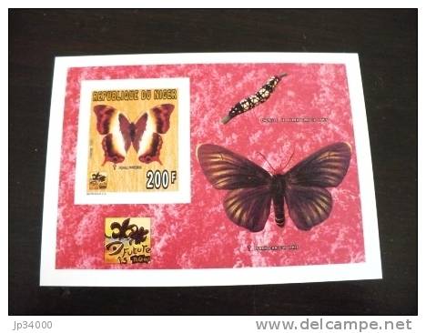 NIGER Papillons, Butterflies, Mariposas 1996  4 Blocs Non Dentelés (imperforate) Neuf Sans Charniere** MNH (4 Photos) - Papillons