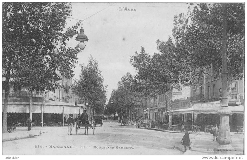 CARTE POSTALE DE NARBONNE ( Aude ) Boulevard Gambetta - Narbonne