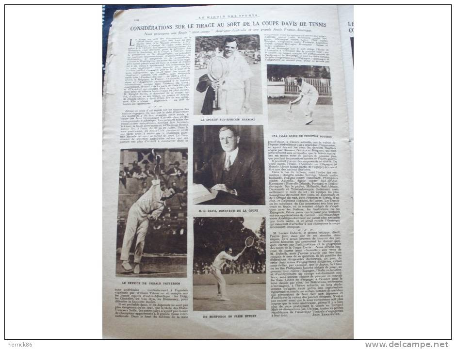 1928 LES 2 eme JEUX OLYMPIQUES D'HIVER A SAINT MORITZ HOCKEY PATINAGE A DAVOS AVIATION COSTE ET LE BRIX FOOTBALL TENNIS
