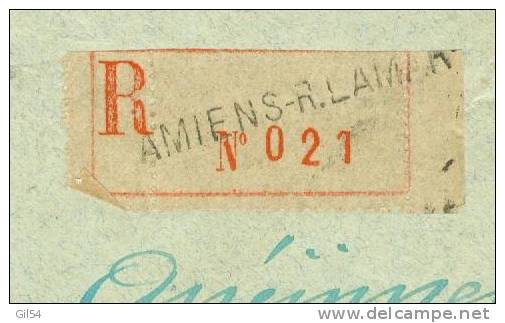 Y&amp;T N°195 Seul Sur Lettre Recommandée  D'Amiens R. Lamartine ( Dpt 80 ) Pour Quimper En 1926 - LL13010 - Briefe U. Dokumente