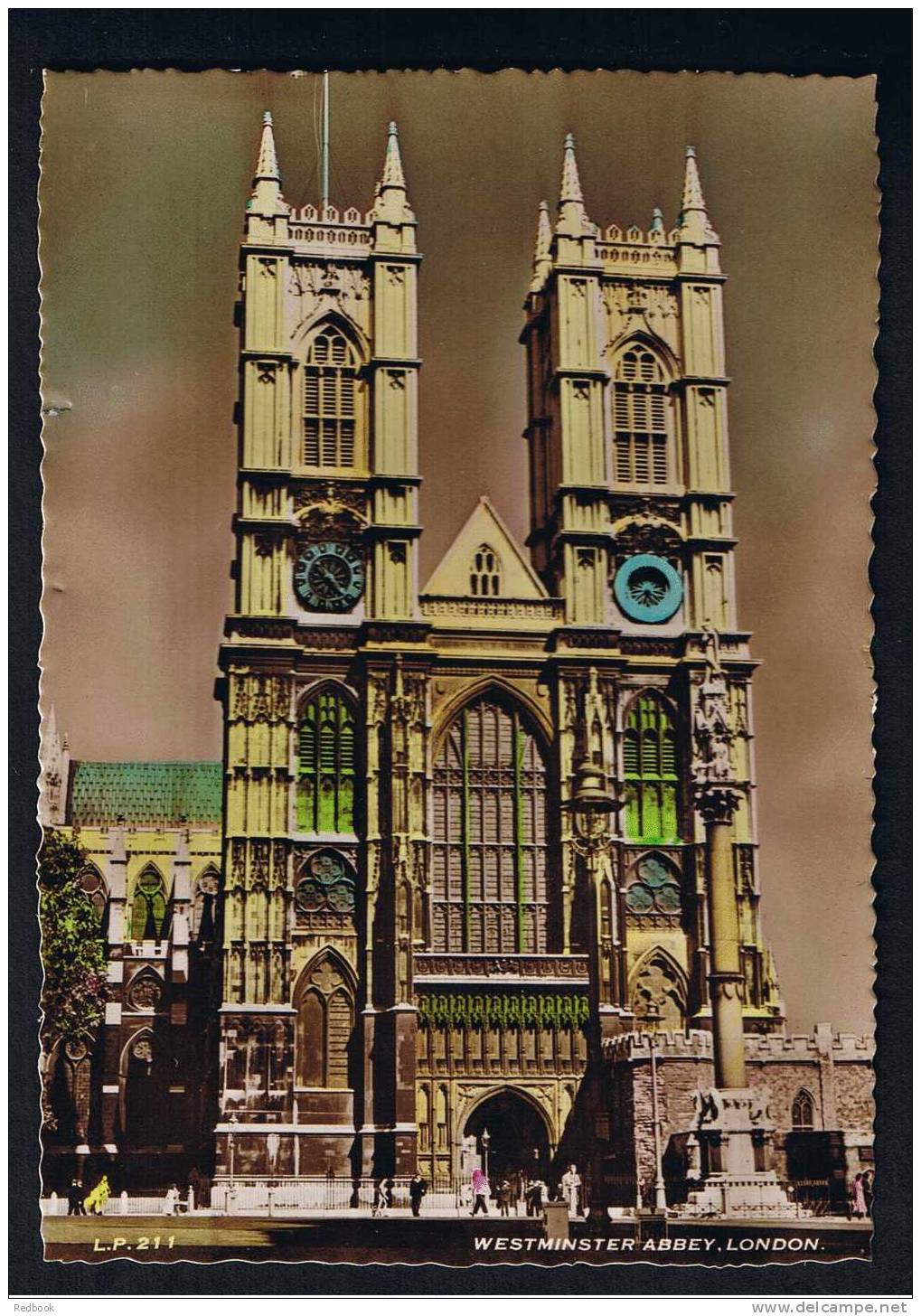 RB 728 - Real Photo Coloured Postcard Westminster Abbey London - Westminster Abbey