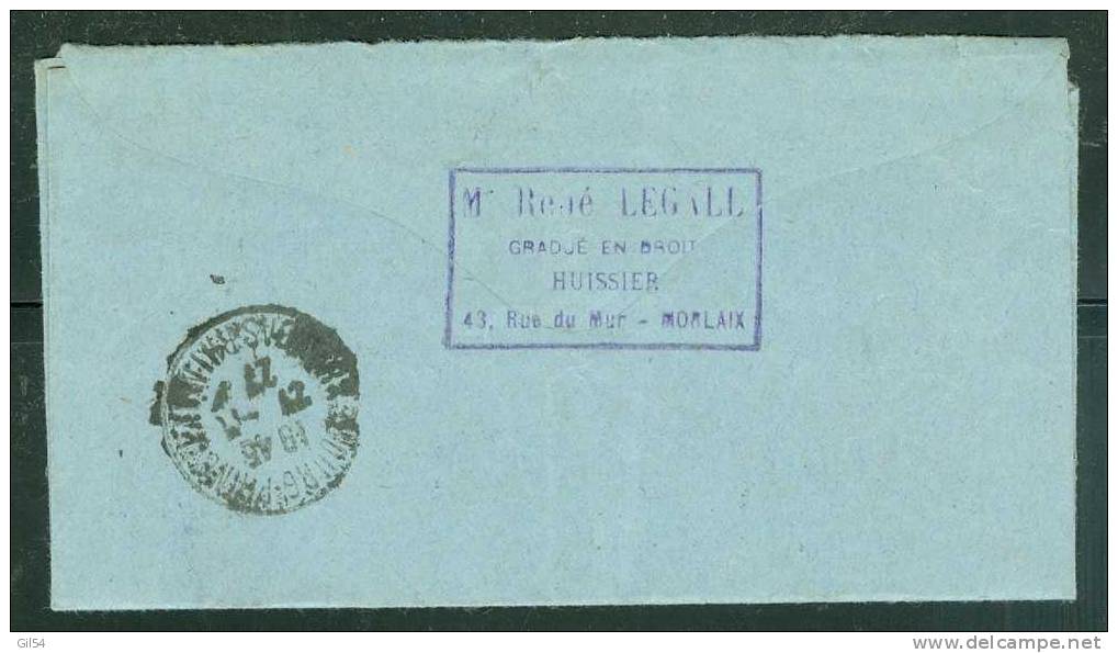 Y&amp;t N° 2224 X 3 Sur Lettre Recommandée De Morlaix En 1927 - LL13016 - Storia Postale