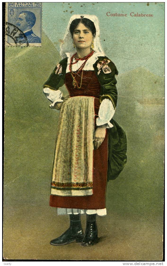 CALABRIA COSTUME 1921 - Costumi