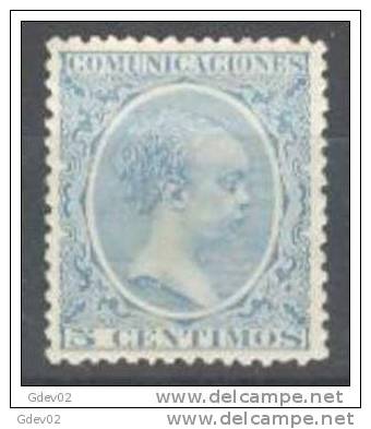ES215-L3380TFR..España.Sp Ain.Espagne.Alfonso  Xlll. Niño.PELON. 1889/99  (Ed  215) Sin Goma.MAGNIFICO - Unused Stamps