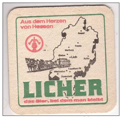 Licher , Aus Dem Herzen Von Hessen - Bierdeckel