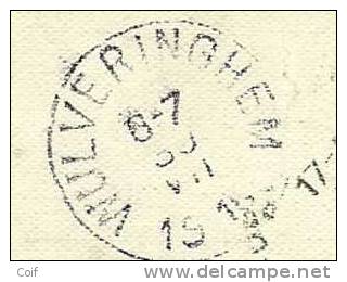 Kaart Met Stempel POSTES MILITAIRES BELGIQUE Op 27/7/1916 Met Als Aankomst Stempel WULVERINGHEM - Niet-bezet Gebied