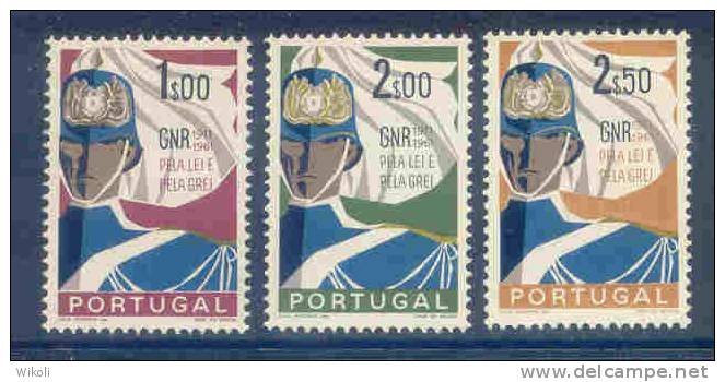 Portugal - 1962 GNR (Complete Set) - Af. 883 To 885 - MLH - Neufs