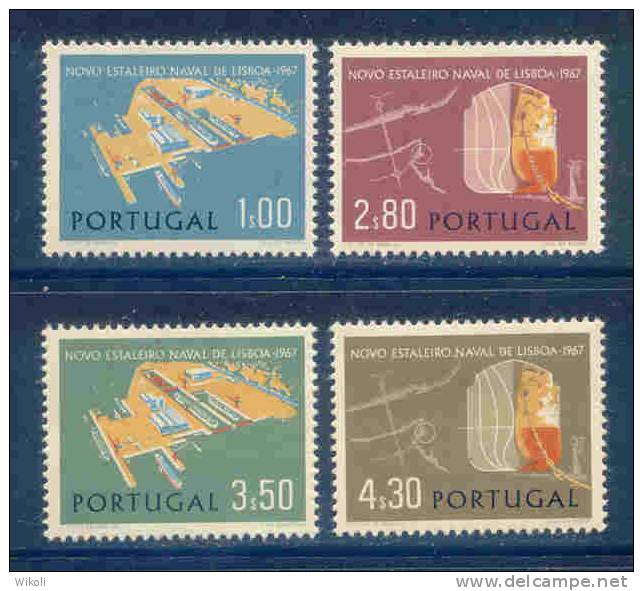 Portugal - 1967 Naval Industry (Complete Set) - Af. 1007 To 1010 - MNH - Nuovi