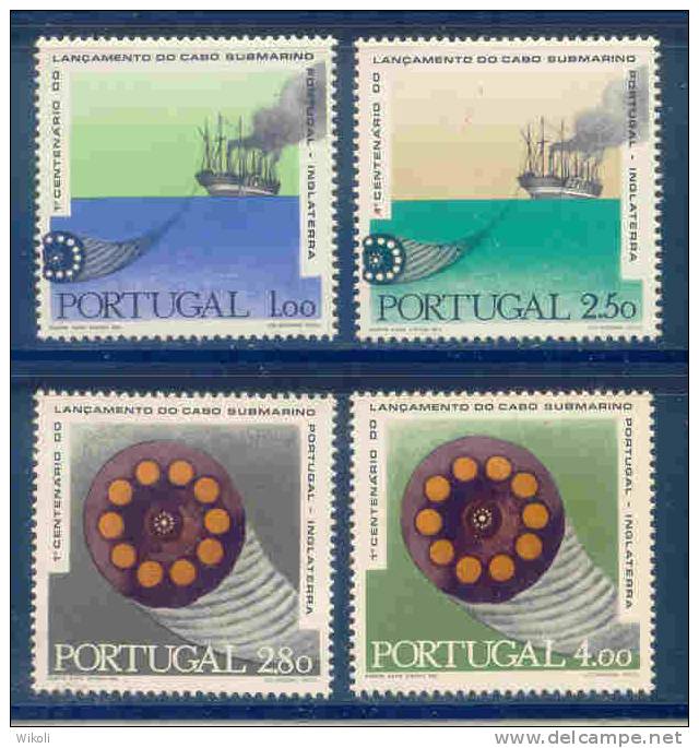 Portugal - 1970 Submarine Cable (Complete Set) - Af. 1083 To 1086 - MLH - Nuovi