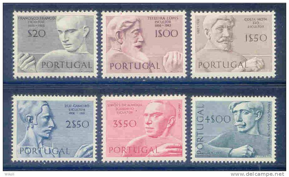 Portugal - 1971 Portuguese Scultors (Complete Set) - Af. 1100 To 1105 - MLH - Nuovi