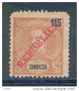 ! ! Zambezia - 1911 D. Carlos 115 R - Af. 64 - No Gum - Zambezië