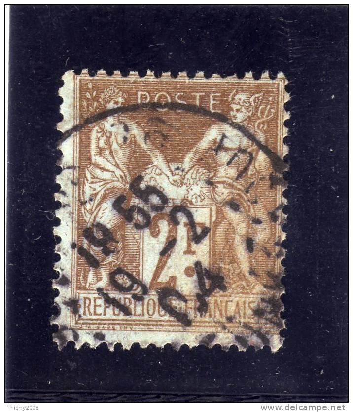 Sage  N° 105  Avec Oblitèration Cachet à Date Centrale  TTB - 1898-1900 Sage (Type III)