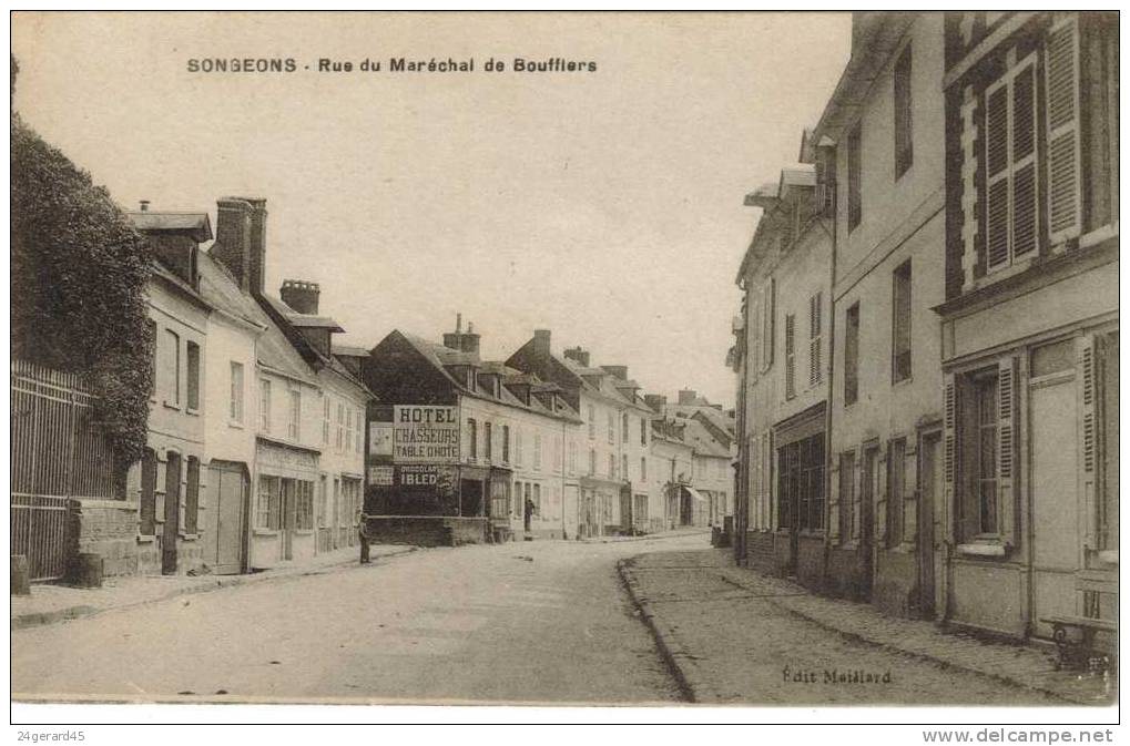 CPA SONGEONS (Oise) - Rue Du Maréchal De Boufflers - Songeons