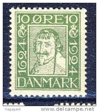 #Denmark 1924. Post Jubilee.  Michel 134. Small Gum Damage. MNH(**) - Unused Stamps