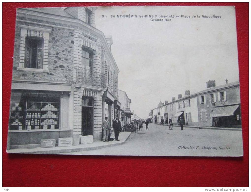 44 - SAINT BREVIN LES PINS - PLACE DE LA REPUBLIQUE - GRANDE RUE - BELLE CARTE - - Saint-Brevin-les-Pins