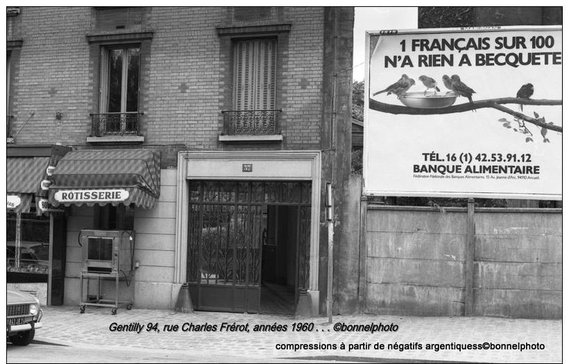 Bonnel Maurice - "pub Contre La Faim" - Rue Charles Frérot - GENTILLY 94 -années 1960. . . ©Bonnelphoto - Gentilly