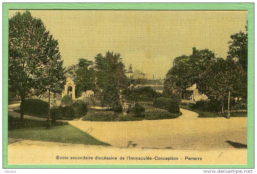 75 PARIS - Ecole Secondaire Diocésaine De L'Immaculée-Conception - Parterre - (carte Toilée) - Onderwijs, Scholen En Universiteiten