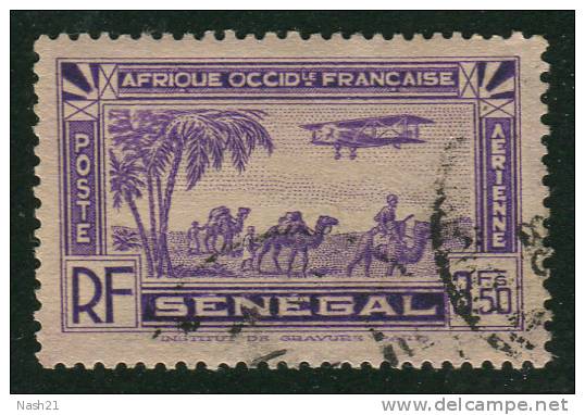 1935 - France - Afrique A.O.F - Sénégal - Aérien Type B  - 3.50 Frs Violet - - Poste Aérienne