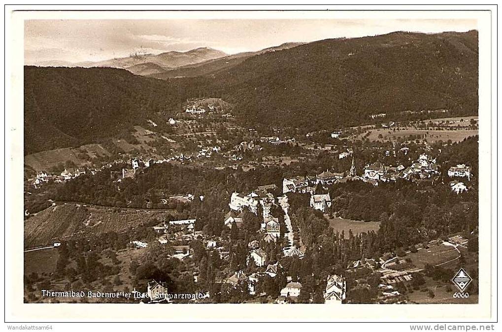 AK ThermalbadBadenweiler(Bad. Schwarzwald) 16.8.38. 5-6 N. BADENWEILER Kurort Südl. Bad. Schwarzwald Nach Freiburg I. Br - Loerrach