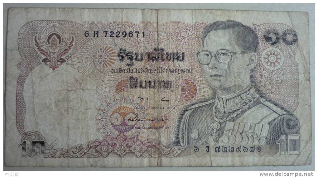 THAÏLANDE 10 BAHT  Années 80 - Thailand