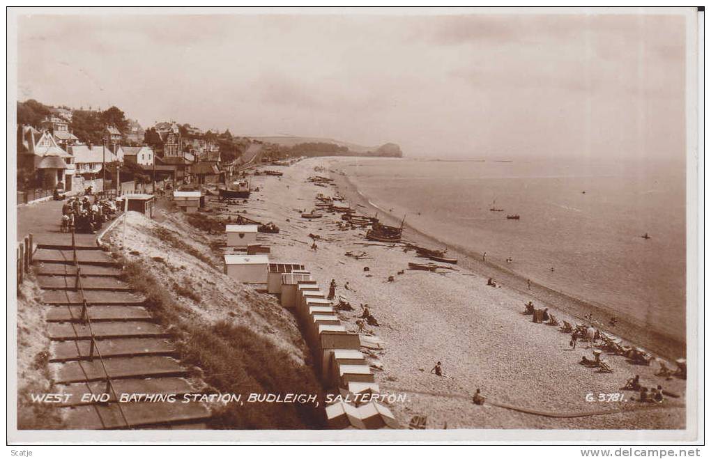 Budleigh, Salterton ;  West End Bathing Station.1939 - Exeter