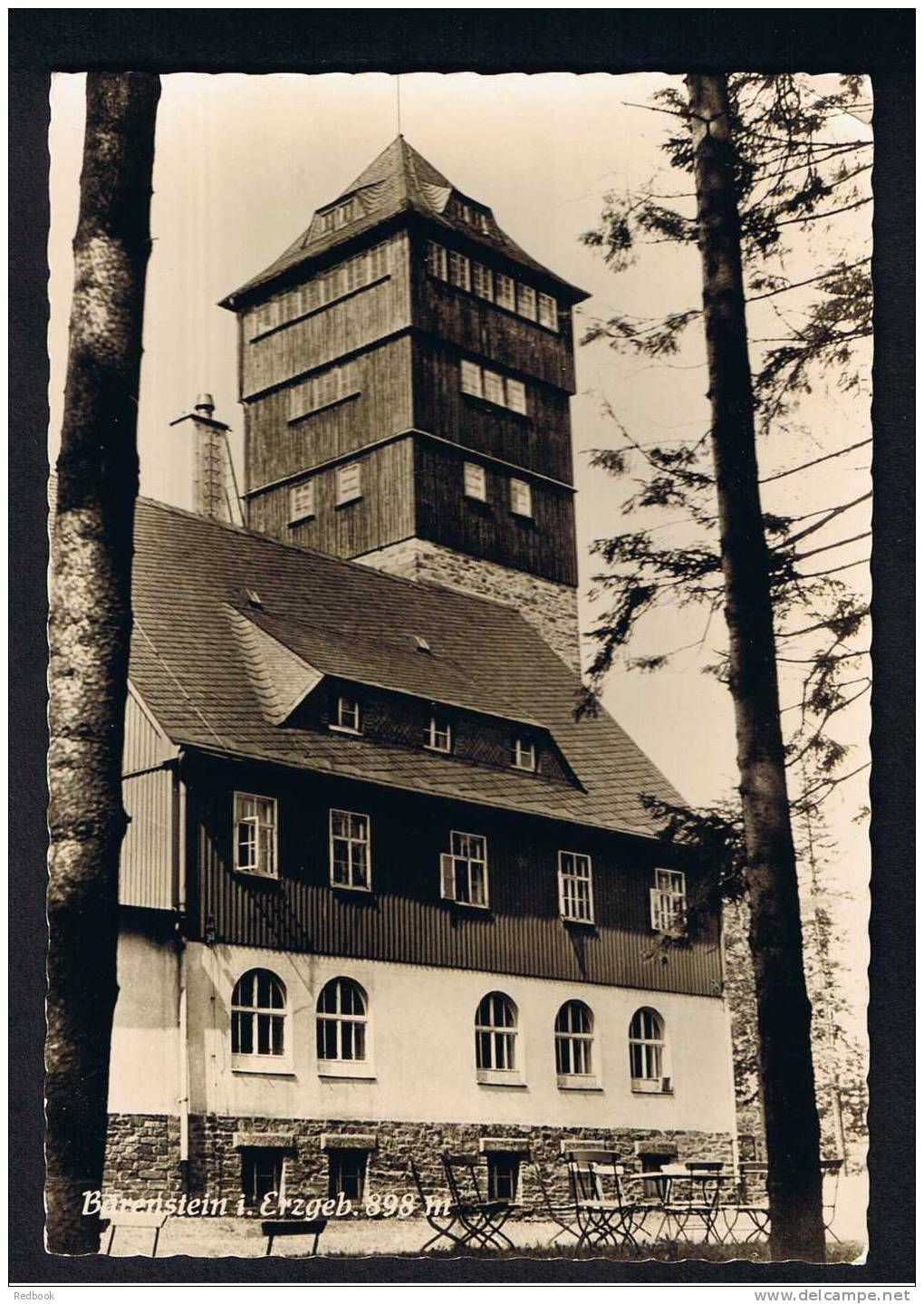 RB 729 -  1959 Real Photo Postcard - East Germany - Barenstein I Erzgeb - 10pf Rate - Hotel Cachet - Bärenstein