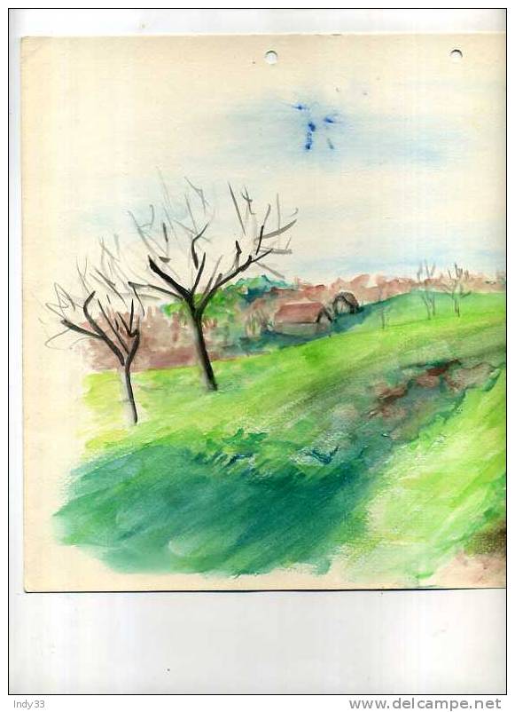 - DORDOGNE . AQURELLE DE SYLVAIN GEORGES - Watercolours