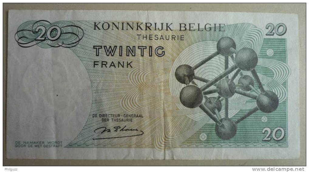 1964 BELGIUM BELGIQUE BAUDOUIN 20 FRANCS  2Q 4824718 - [ 9] Verzamelingen