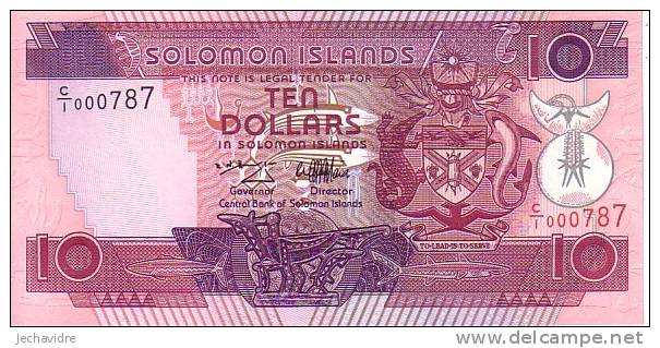 SALOMONS ISLADS   10 Dollars  Non Daté (1996)  Pick 20     ***** BILLET  NEUF ***** - Salomons