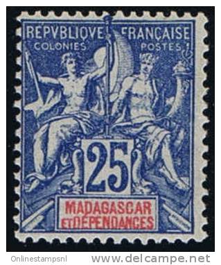 Madagascar: 1900, Yv  45 , Maury 46 , * ,Neuf Avec ( Ou Trace De) Charniere - Altri & Non Classificati