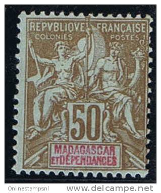 Madagascar: 1900, Yv  47 , Maury 47 , * ,Neuf Avec ( Ou Trace De) Charniere - Neufs