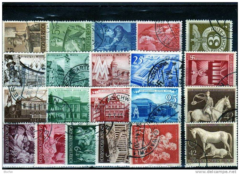 26 Ausgaben 4.Teil-Sammlung Aus Deutsches Reich O 107€ Sondermarken-Sätze Lot DR Complete Set From Old Germany III.Reich - Guerre Mondiale (Seconde)