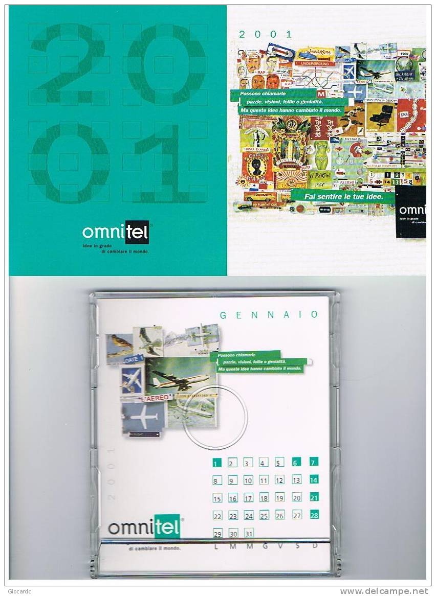 CALENDARI DA TAVOLO - OMNITEL 2001 - Altri & Non Classificati