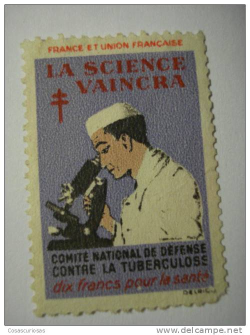 138 FRANCE FRANCIA TUBERCULOSIS TUBERCULOSE REKLAMEMARKE  WERBEMARKE POSTERSTAMP ERINNOPHILIE  REKLAME OLD - Fantasie Vignetten