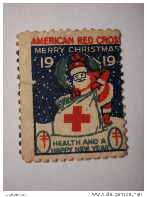 145 RED CROSS USA TUBERCULOSIS TUBERCULOSE REKLAMEMARKE  WERBEMARKE POSTERSTAMP ERINNOPHILIE  REKLAME OLD - Fantasie Vignetten