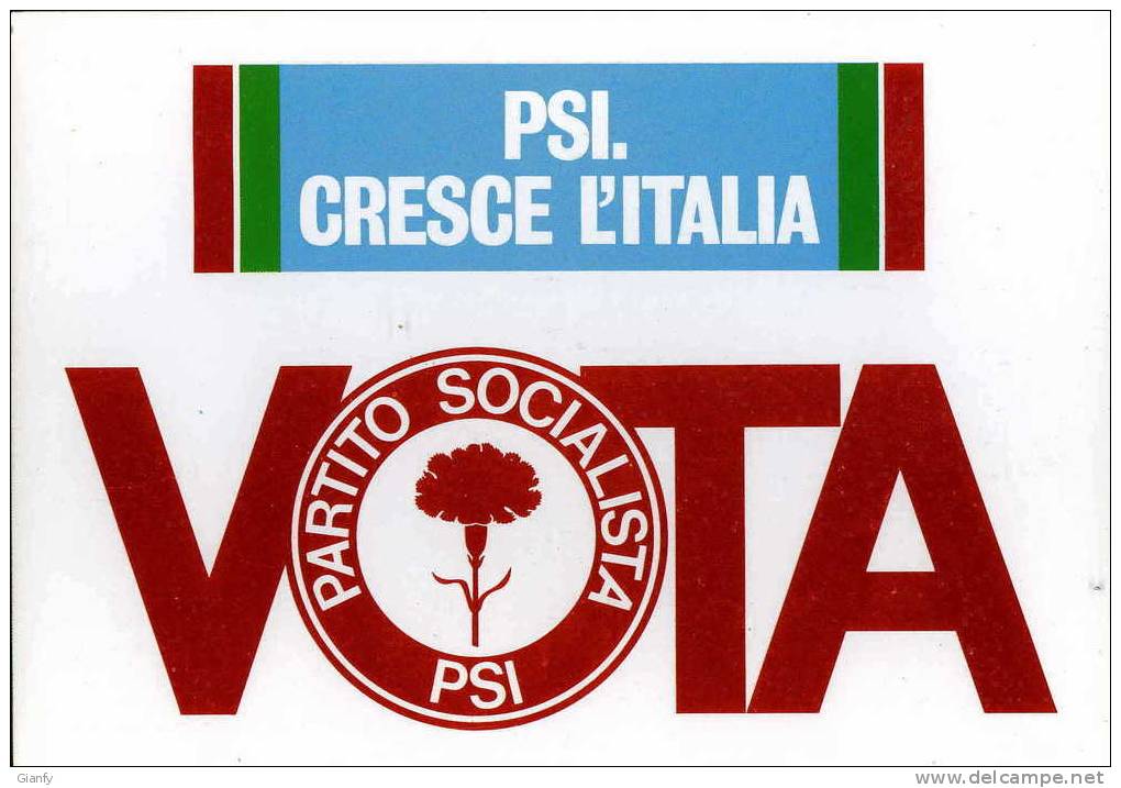 POLITICA PARTITO SOCIALISTA ITALIANO PSI CRAXI 1987 - Partis Politiques & élections